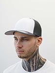 Бейсболка FLEXFIT арт. 6511CF (темно-серый / белый)
